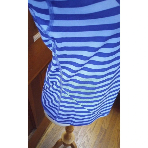 Nike Pro Womens Dri-Fit Shirt HyperWarm Fitted Long Sleeve Purple Stripe L - Picture 5 of 8